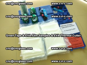 EVA FILM samples, Green tapes, EVA thermal cutter, for safety glazing (11)