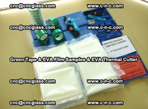 EVA FILM samples, Green tapes, EVA thermal cutter, for safety glazing (12)
