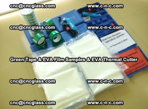 EVA FILM samples, Green tapes, EVA thermal cutter, for safety glazing (14)