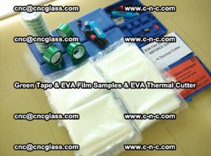 EVA FILM samples, Green tapes, EVA thermal cutter, for safety glazing (15)