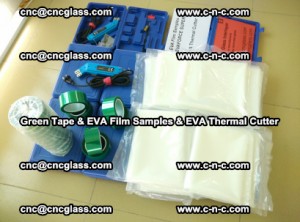 EVA FILM samples, Green tapes, EVA thermal cutter, for safety glazing (20)