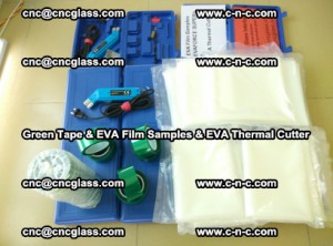 EVA FILM samples, Green tapes, EVA thermal cutter, for safety glazing (22)