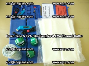 EVA FILM samples, Green tapes, EVA thermal cutter, for safety glazing (25)