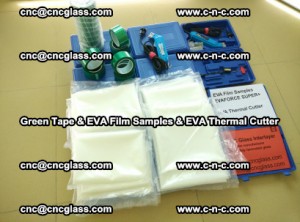 EVA FILM samples, Green tapes, EVA thermal cutter, for safety glazing (3)