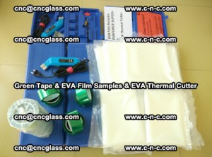 EVA FILM samples, Green tapes, EVA thermal cutter, for safety glazing (31)
