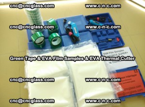 EVA FILM samples, Green tapes, EVA thermal cutter, for safety glazing (35)