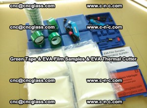 EVA FILM samples, Green tapes, EVA thermal cutter, for safety glazing (36)