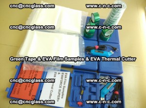EVA FILM samples, Green tapes, EVA thermal cutter, for safety glazing (40)