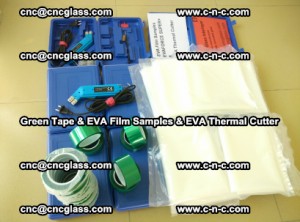 EVA FILM samples, Green tapes, EVA thermal cutter, for safety glazing (71)