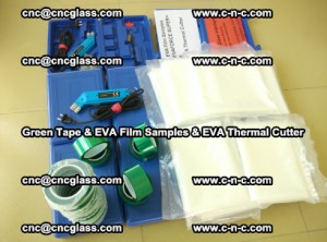 EVA FILM samples, Green tapes, EVA thermal cutter, for safety glazing (74)