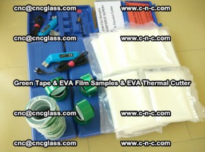 EVA FILM samples, Green tapes, EVA thermal cutter, for safety glazing (75)