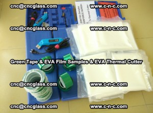 EVA FILM samples, Green tapes, EVA thermal cutter, for safety glazing (78)