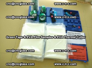 EVA FILM samples, Green tapes, EVA thermal cutter, for safety glazing (8)