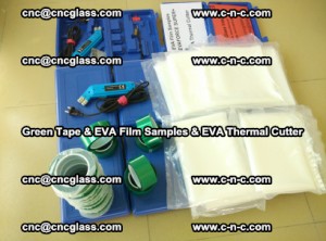 EVA FILM samples, Green tapes, EVA thermal cutter, for safety glazing (80)