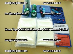 EVA FILM samples, Green tapes, EVA thermal cutter, for safety glazing (9)
